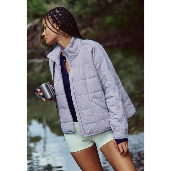NWT Free People Pippa Packable Puffer Jacket Oyster Purple FP MovementXS